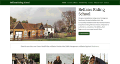 Desktop Screenshot of belfairsridingschool.co.uk