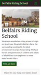 Mobile Screenshot of belfairsridingschool.co.uk