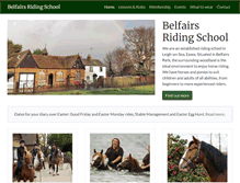 Tablet Screenshot of belfairsridingschool.co.uk